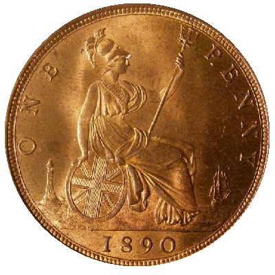 1890 UK Half Penny Value