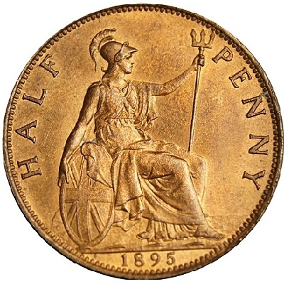 1895 UK Half Penny Value