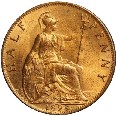 1898 UK Half Penny Value