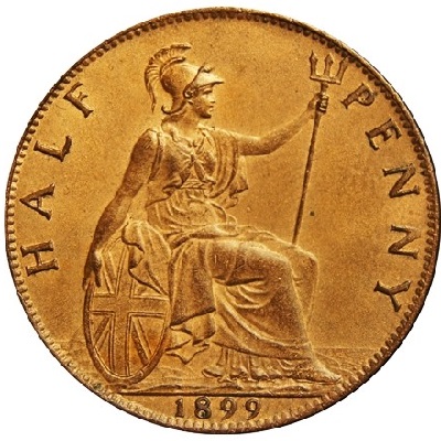 1899 UK Half Penny Value