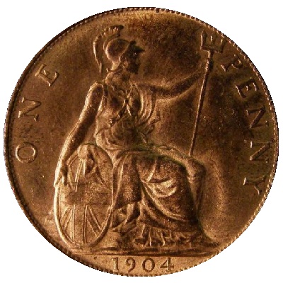 1904 UK Half Penny Value