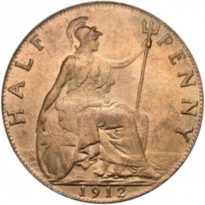 1912 UK Half Penny Value