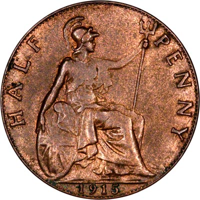 1915 UK Half Penny Value