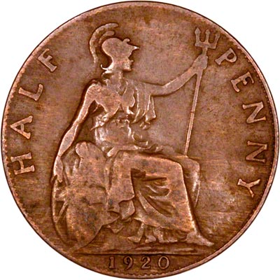 1920 UK Half Penny Value