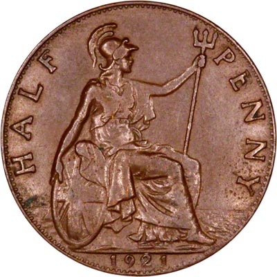 1921 UK Half Penny Value