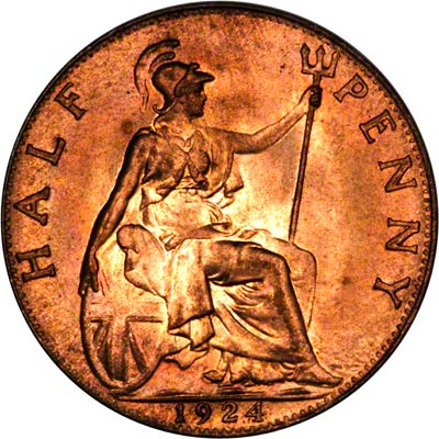 1924 UK Half Penny Value