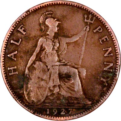 1927 UK Half Penny Value