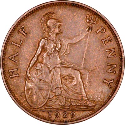 1929 UK Half Penny Value