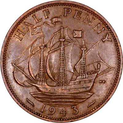 1943 UK Half Penny Value