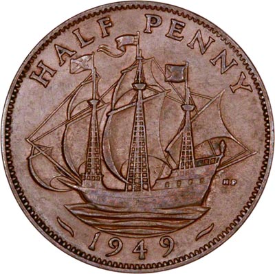 1949 UK Half Penny Value