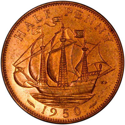 1950 UK Half Penny Value