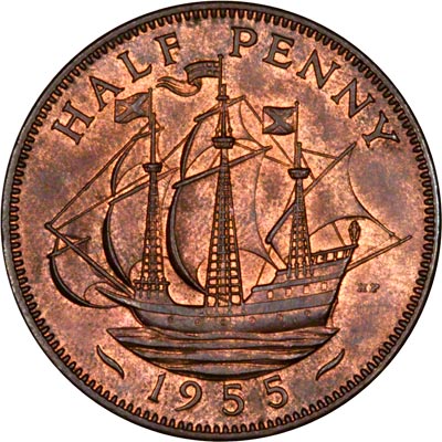 1955 UK Half Penny Value