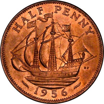 1956 UK Half Penny Value