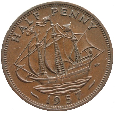 1957 UK Half Penny Value