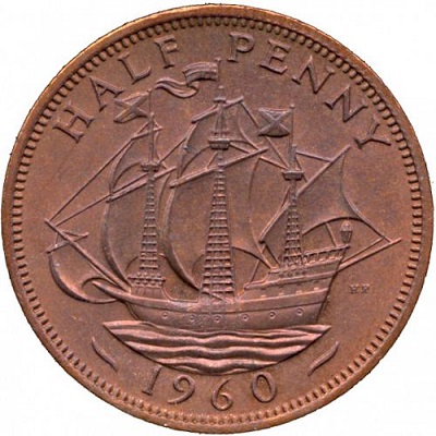 1960 UK Half Penny Value