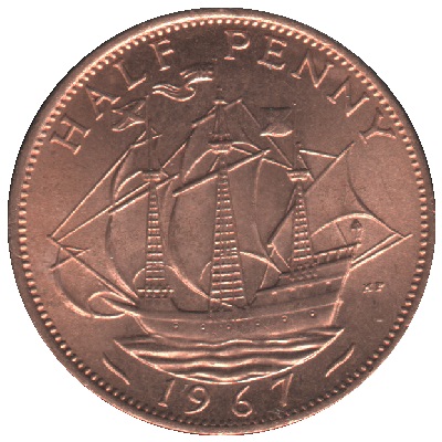 1967 UK Half Penny Value