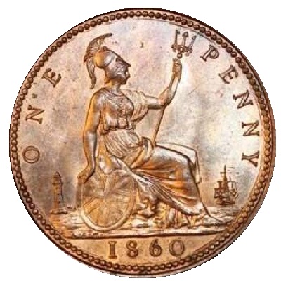 UK Penny 1860 Value