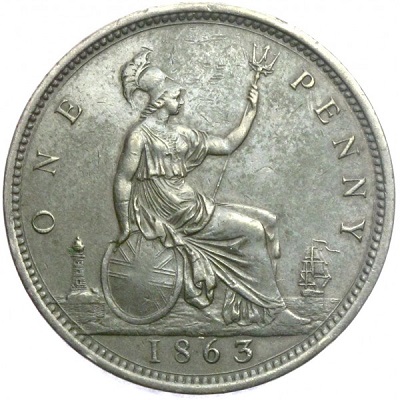UK Penny 1863 Value