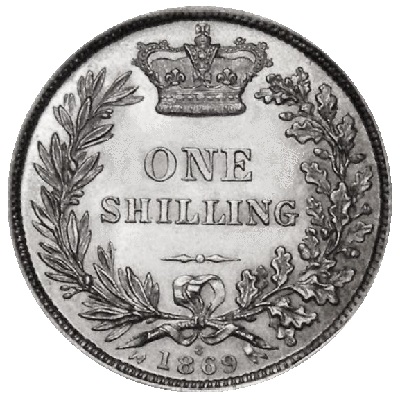 UK Shilling 1869 Value