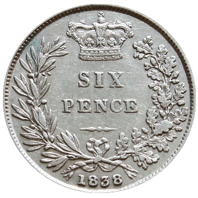UK Sixpence 1838 Value