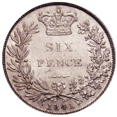 UK Sixpence 1841 Value