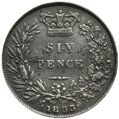 UK Sixpence 1853 Value