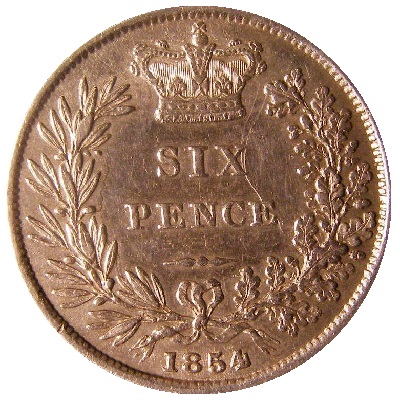 UK Sixpence 1854 Value