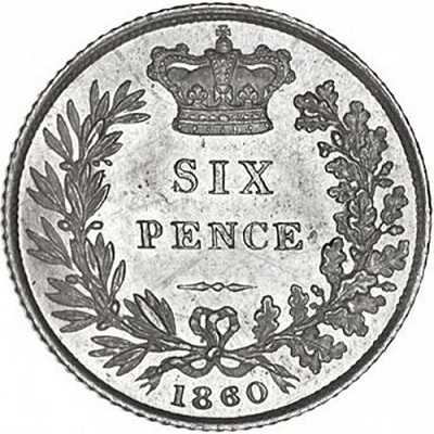 UK Sixpence 1860 Value