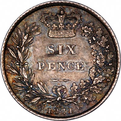 UK Sixpence 1871 Value