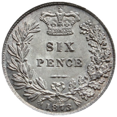 UK Sixpence 1873 Value