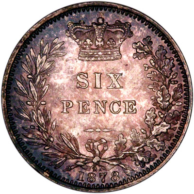 UK Sixpence 1878 Value
