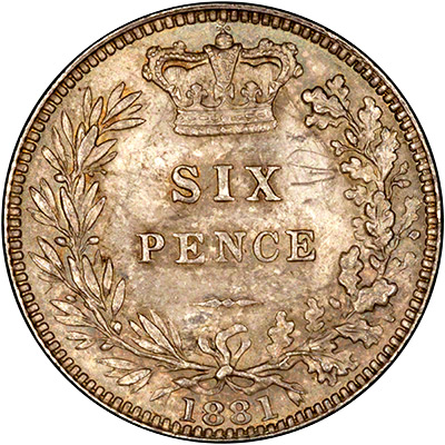UK Sixpence 1881 Value