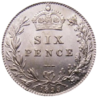 UK Sixpence 1895 Value