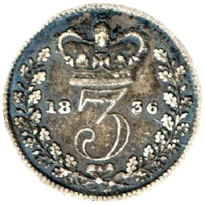 UK Threepence 1836 Value