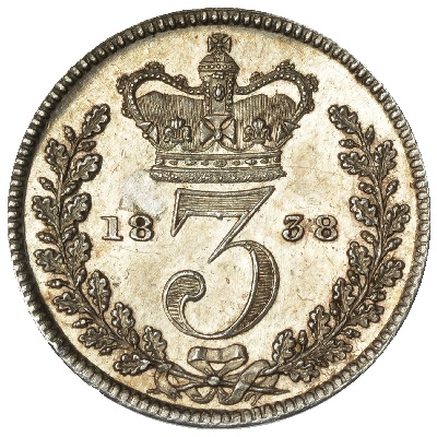 UK Threepence 1838 Value