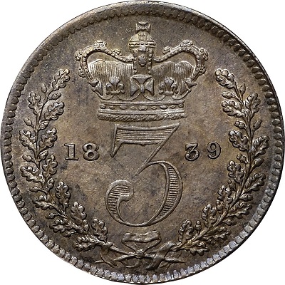 UK Threepence 1839 Value