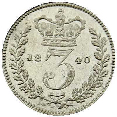 UK Threepence 1840 Value