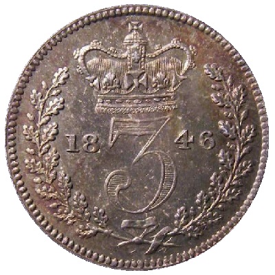 UK Threepence 1846 Value
