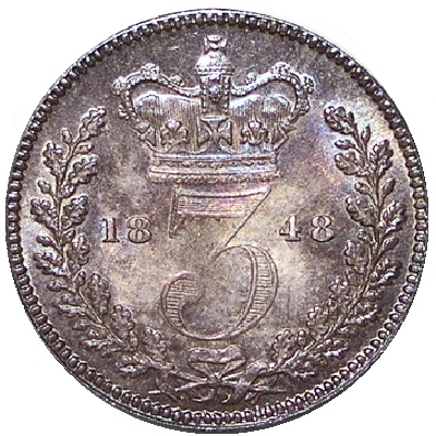 UK Threepence 1848 Value