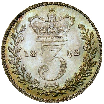 UK Threepence 1852 Value