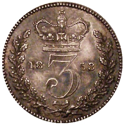 UK Threepence 1853 Value