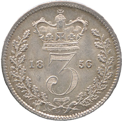 UK Threepence 1856 Value