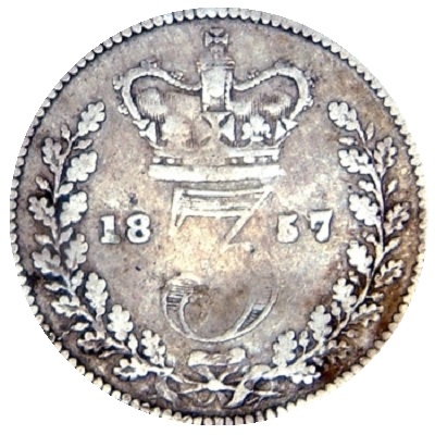 UK Threepence 1857 Value