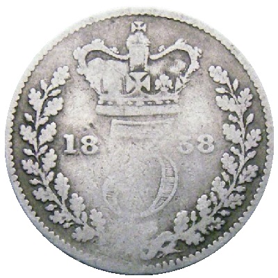 UK Threepence 1858 Value