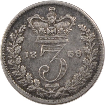 UK Threepence 1859 Value