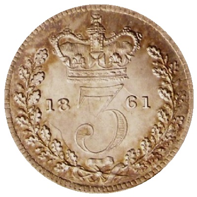 UK Threepence 1861 Value