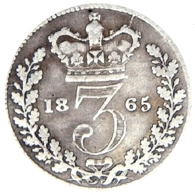 UK Threepence 1865 Value