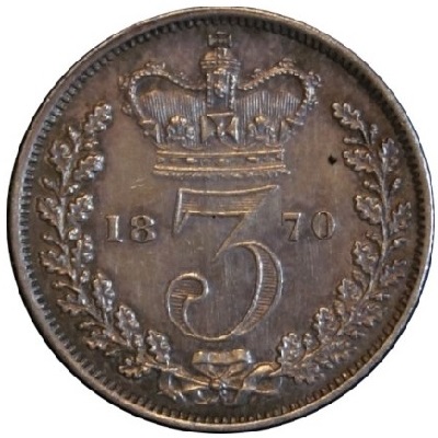 UK Threepence 1870 Value