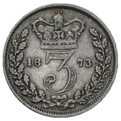 UK Threepence 1873 Value