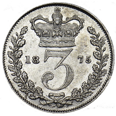 UK Threepence 1875 Value